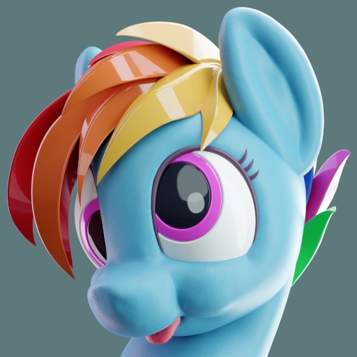 Rainbow Dash with her tongue out